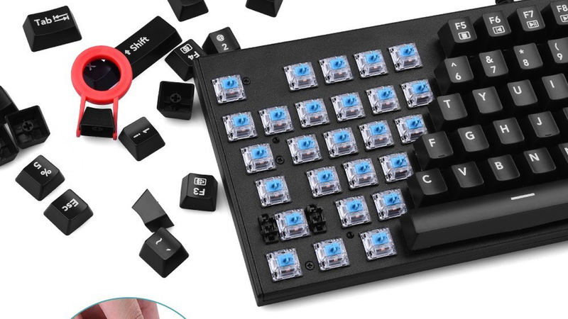 TOMOKO Blue Switch Mechanical Keyboard, $30 with code POXNHNDK